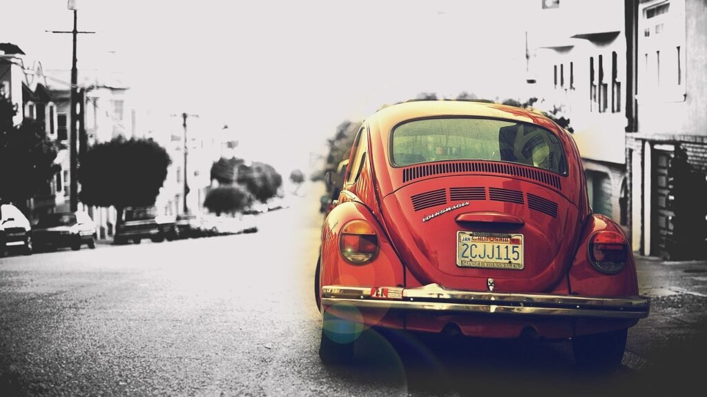 vw, car wallpapers, car, vintage, red, old car, fusca