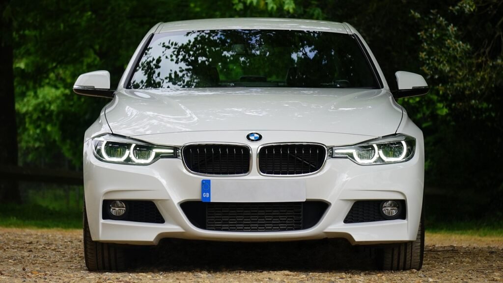 automobile, bmw, bumper, car, headlamps, headlights, car wallpapers, license plate, luxury, side mirrors, vehicle, white